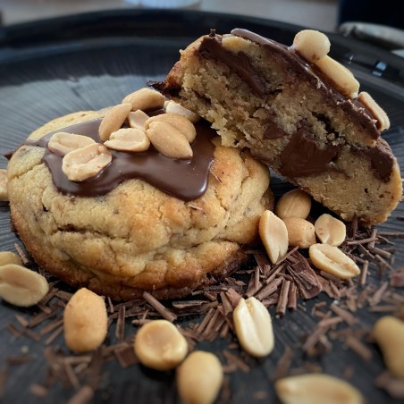 Cookie Cœur Beurre de Cacahuète, Chocolat Noir - Fait Maison | Blondiy's Cook