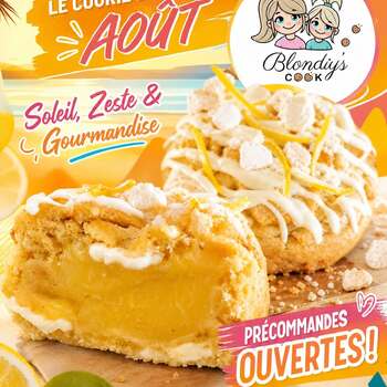 ☀️ Le soleil dans votre assiette ! ☀️
Découvrez le Cookie du Mois d'Août de Blondiy's Cook : un délice estival au Chocolat Blanc, Meringue & Lemon Curd ! 
Son cœur fondant et acidulé vous transportera directement en vacances. 

🍋🍪PRÉCOMMANDES OUVERTES ! 
Disponible en Mini, Normal, XL, XXL. 
Ne manquez pas cette explosion de saveurs !

#CookieDuMois #LemonCurd #Gourmandise #ÉtéGourmande #summervibes☀️